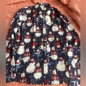 Festive Snowman and Polar Bear Shirt